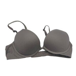 Victorias Secret Push-Up Bra Lightweight Padded Underwire Gray 32C